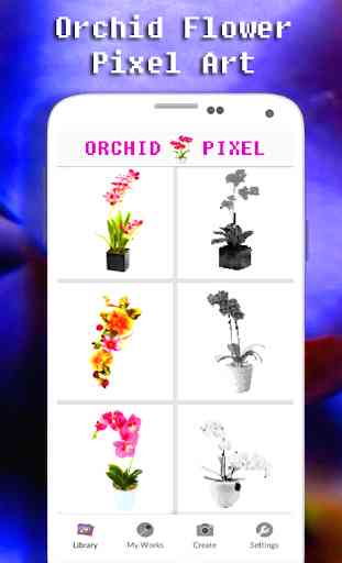 Orchid Flower Color By Number - Pixel Art 1