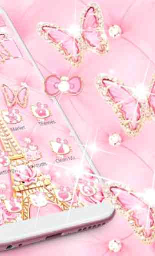Pink Paris Tower Theme Kitty Icon pack 3