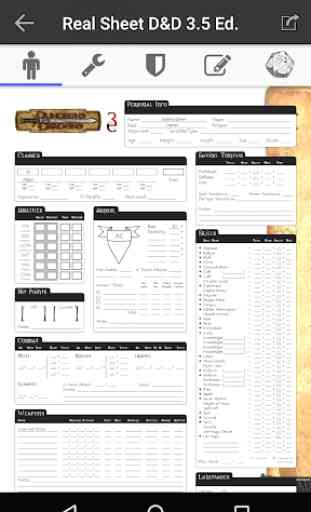 Real Sheet ∞: D&D 3.5 + Dices 2