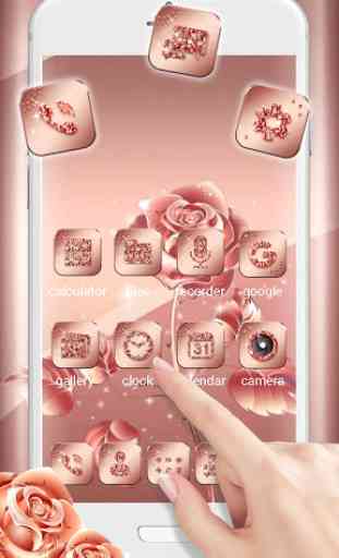 Rose Gold Launcher Theme Live HD Wallpapers 1