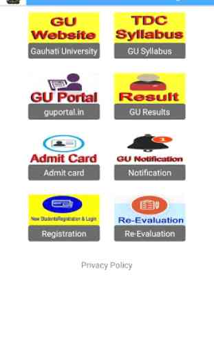 Gauhati University (GU) Student App- Result, Admit 1