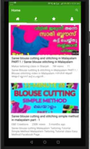 Malayalam Blouse Cutting and Stitching Videos 1