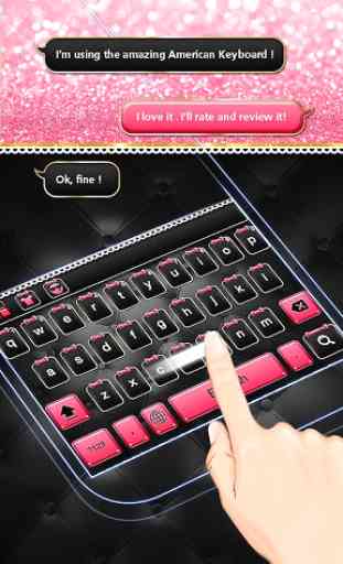Pink Bowknot Keyboard Theme 4