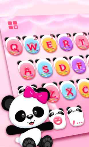 Pinky Panda Donuts New Keyboard Theme 1