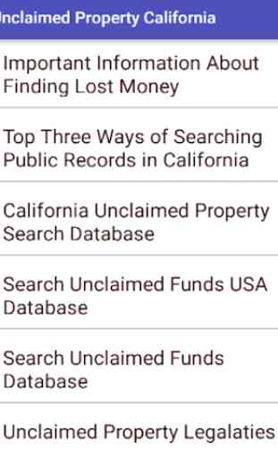 Unclaimed Property California 3