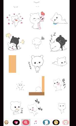Animated white bear stickers 4