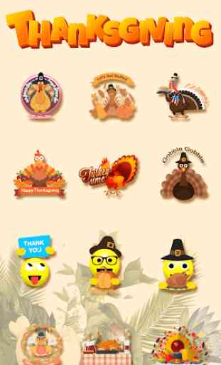 Happy Thanksgiving Day Stickers 4
