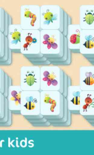 Toonia TwinMatch - Match Pairs of Animal, Bugs, Food and Space Cards with Mahjongg Solitaire Pairing Game for Kids & Toddlers 1