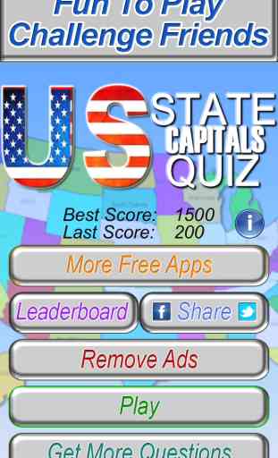 US State Capitals Trivia Quiz Free - The United States Fifty Capital Test Game 1