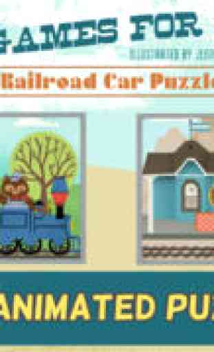 Train Games for Kids: Zoo Railroad Car Puzzles 1