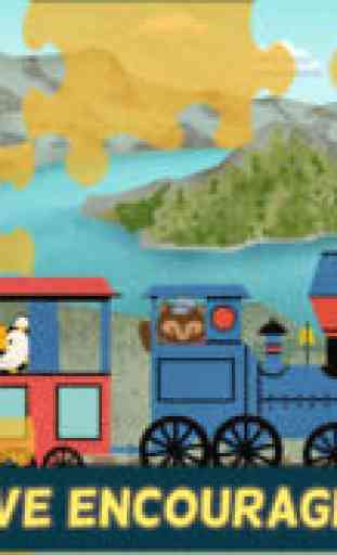 Train Games for Kids: Zoo Railroad Car Puzzles 4