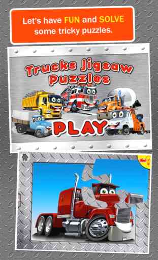 Trucks Jigsaw Puzzles: Kids Trucks Cartoon Puzzles 1