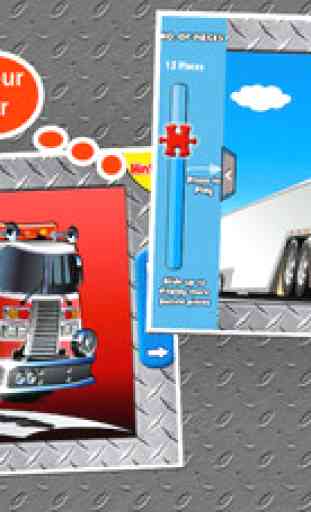 Trucks Jigsaw Puzzles: Kids Trucks Cartoon Puzzles 4