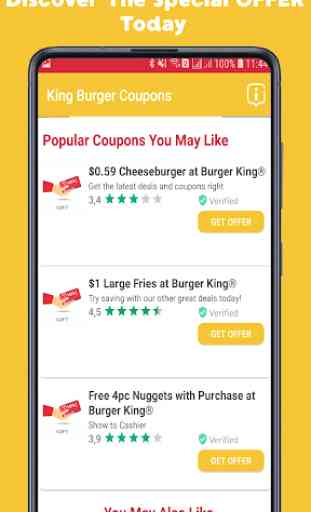 Coupons For Burger King - Discount Burger  3
