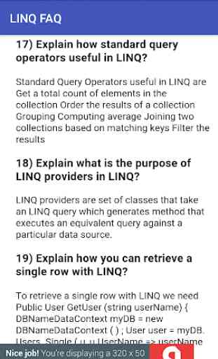 LINQ FAQ 1