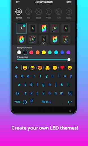 Rockey LED keyboard-Colorful, lighting, RGB, emoji 4