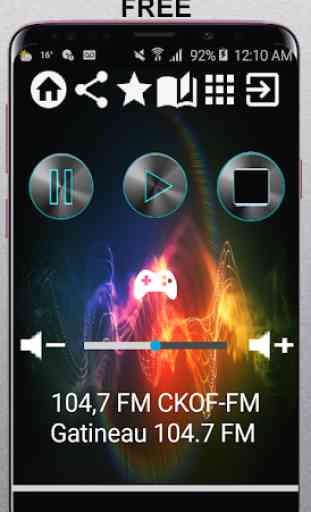 104.7 FM CKOF-FM Gatineau 104.7 FM CA App Radio Fr 1