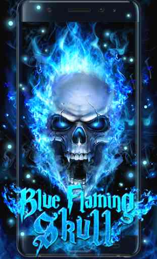 Blue Fire Skull Live Wallpaper 2
