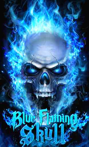 Blue Fire Skull Live Wallpaper 4