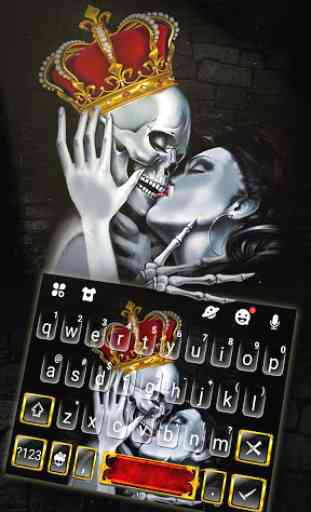 Crown Skull Kiss Keyboard Theme 1