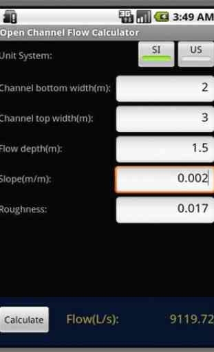 Open Channel Flow Calculator 1