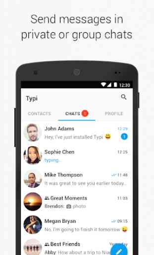 Typi Messenger - Free Texts and Live Statuses 3