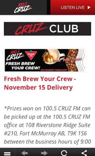 100.5 Cruz FM Fort McMurray 2