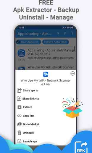 App sharing - Apk Extractor/Backup/Uninstall 2