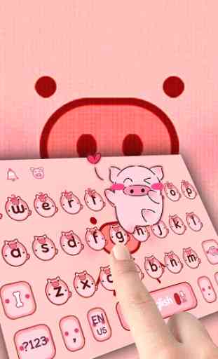 Cute pink pig keyboard 2
