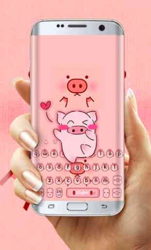 Cute pink pig keyboard 3
