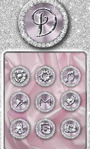 Diamonds and Pink Premium Launcher Theme 2