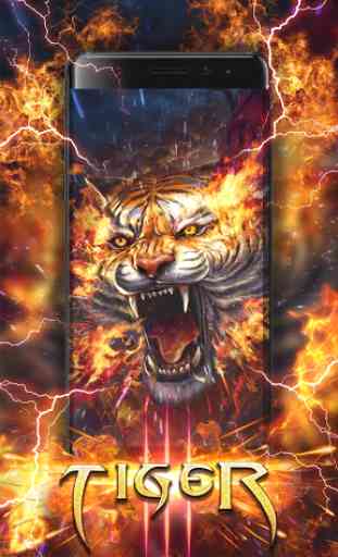 Flame Tiger Live Wallpaper 2