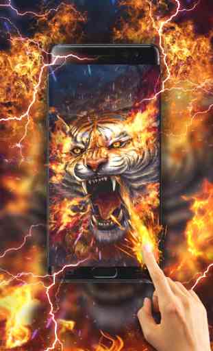 Flame Tiger Live Wallpaper 3