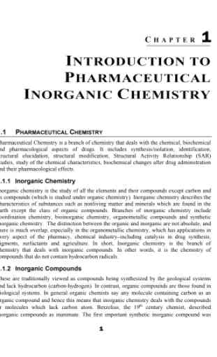Pharmaceutical Inorganic Chemistry 2