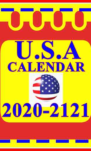 US Calendar 2020-2021 With Holiday 1