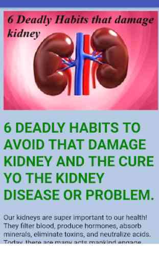 6 DEADLY Things Damage Kidney 2
