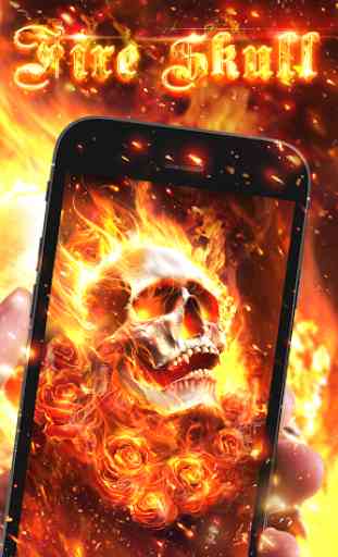 Fiery Skull Live Wallpaper 2