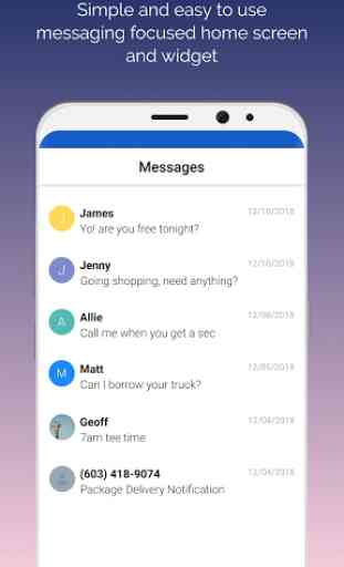Messenger Home - SMS Widget and Home Screen 2