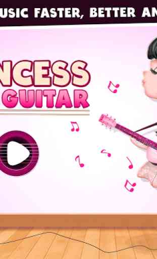 Princess Pink Guitar For Girls - Guitar Simulator 1
