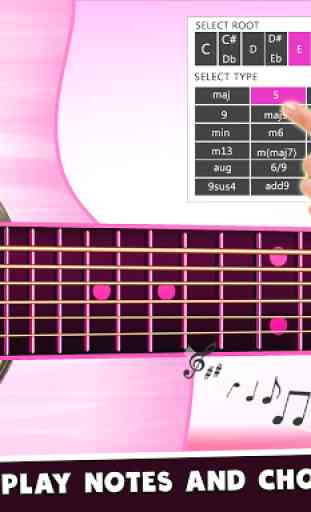 Princess Pink Guitar For Girls - Guitar Simulator 3