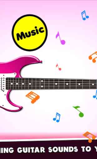 Princess Pink Guitar For Girls - Guitar Simulator 4