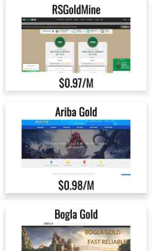 RSGilded - Runescape Gold Price Comparison App 2
