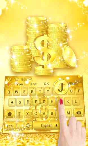 Gold Money Dollar Keyboard Theme 2