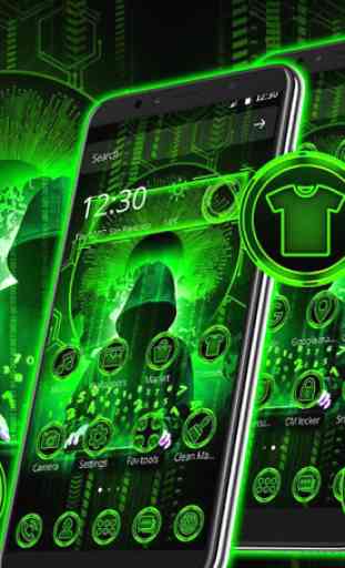 Green Light Technology Launcher Theme  3