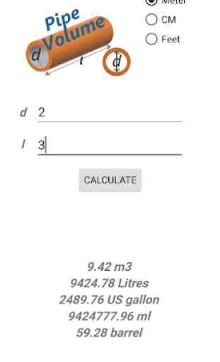 Pipe Volume Calculator 2