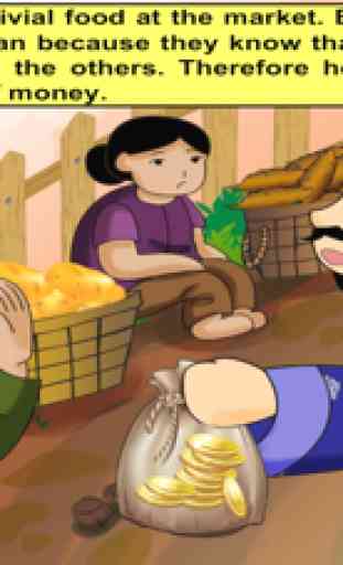 A greedy rich man (story and games for kids) 4