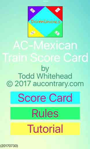 AC - Mexican Train Scorecard 2