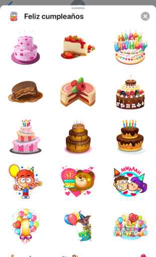 Birthday Stickers - emojis 4