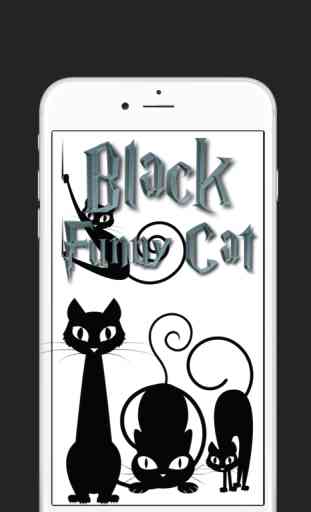 Black Funny Cat Stickers 4