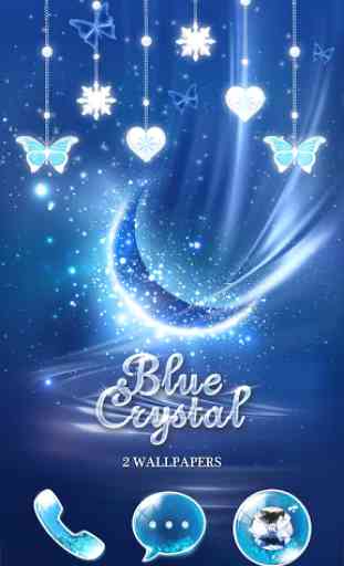 Blue Crystal Go Launcher Theme 1